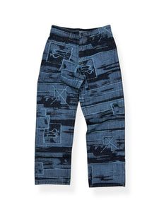 LAZER PRINTED PATCHED PANT