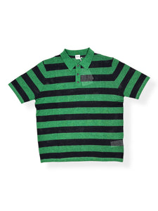 STRIPED MESH POLO