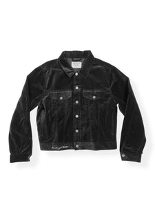 VELOUR TRUCKER JACKET