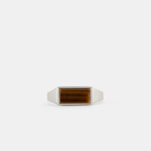 RECTANGLE TIGERS EYE RING SERGE DENIMES